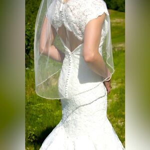 Mori Lee Size 8 Lace Mermaid Wedding Dress